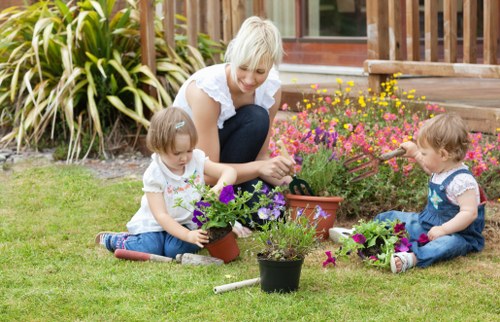 Seasonal flowers blooming in a Wimbledon garden